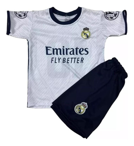 Kit Conjunto Infantil Do Real Madrid Branco