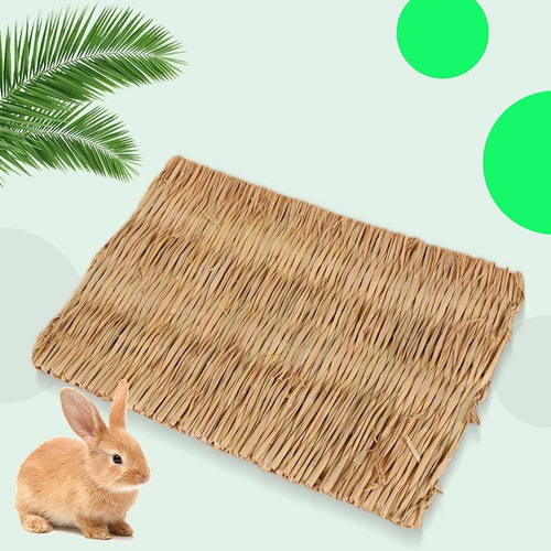 10 Piezas De Conejo Mat De Hierba De Paja Gran 40 Cmx28 Cm
