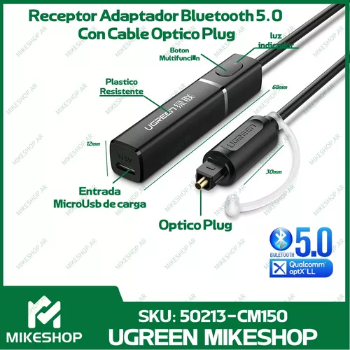 Transmisor Bluetooth con Conexión Optica para TV Ugreen