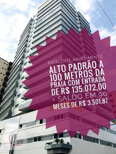 Imagem 1 de 17 de Apartamento Com 2 Dormitórios À Venda, 93 M² Por R$ 450.240,00 - Vila Guilhermina - Praia Grande/sp - Ap1759