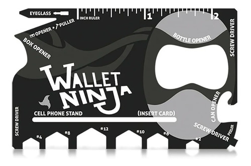 Tarjeta Multiuso De Bolsillo 18 Herramienta En1 Ninja Wallet