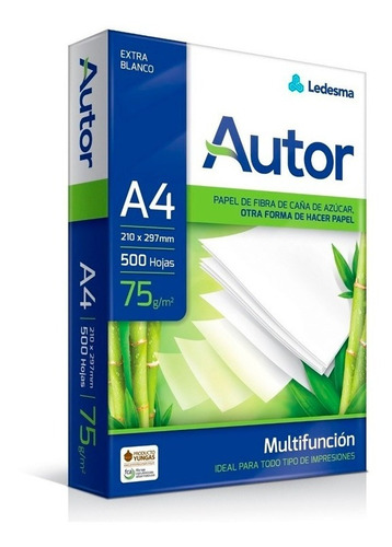 Resma Autor A4 75 Ledesma Oferta Unica Paraty Ba