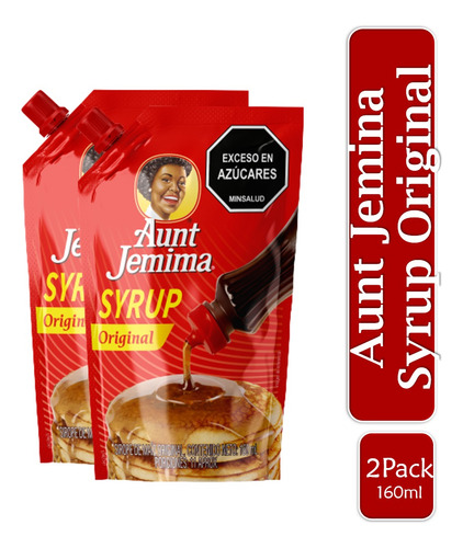 Doypack Aunt Jemina Syrup Original Doypack 160 Ml X 2 Uds