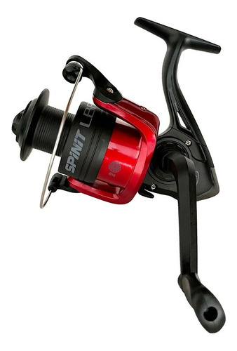 Reel Frontal Spinit Lbr 502 Pesca Variada Spinning Color Negro con Rojo Lado de la manija Derecho/Izquierdo