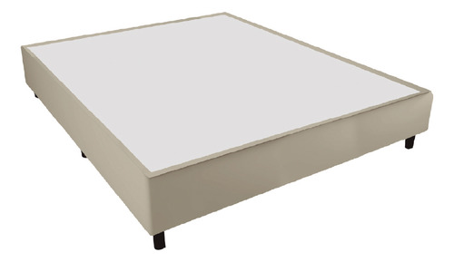 Cama Box Base De Casal Queen 1,58m Suede - Marsala Cor Bege