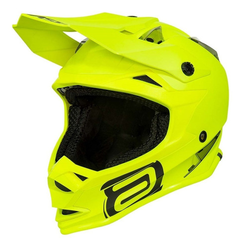 Capacete Asw Fusion Solid Amarelo-flúor Cross Lançamento