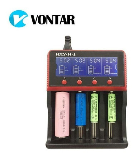 Cargador Bateria Vontar Li-ion Lifepo4 Ni-mh Ni-cd 18650 ...