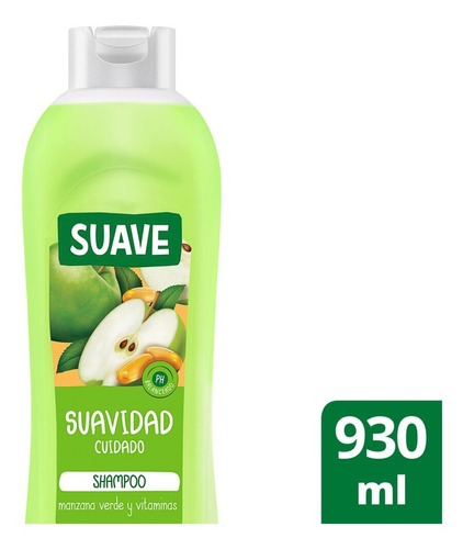 Shampoo Suave Suavidad Cuidado Manzana Verde Y Vit  930 Ml