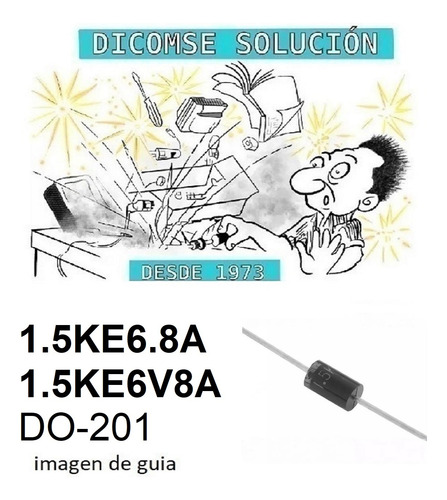 Diodo Supresor 1.5ke6.8a 1.5ke6v8a 1.5ke 6.8a 6v8a Zener