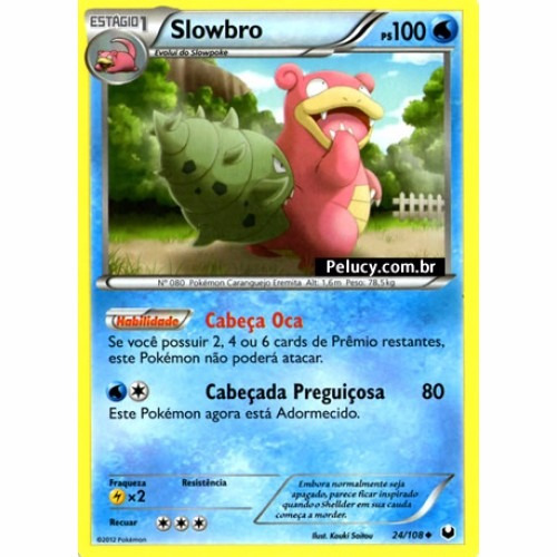 Slowbro - Pokémon Água Incomum - 24/108 - Pokemon Card Game