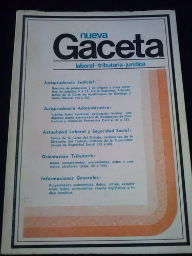 Nueva Gaceta Juridica N° 1 Marzo Abril 1978