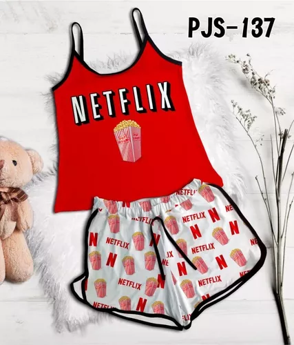 Pijama Short De Netflix Películas Moda
