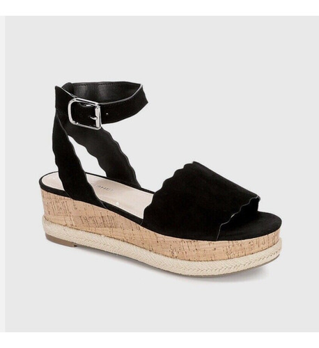 Sandalias Verano Negras Corcho Marc Fisher Talla 10us - 7mx