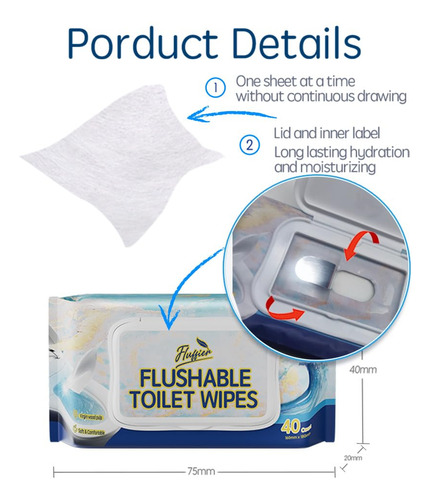 Toallitas Para Inodoro Fluffier, 100% A Base De Plantas, Ext