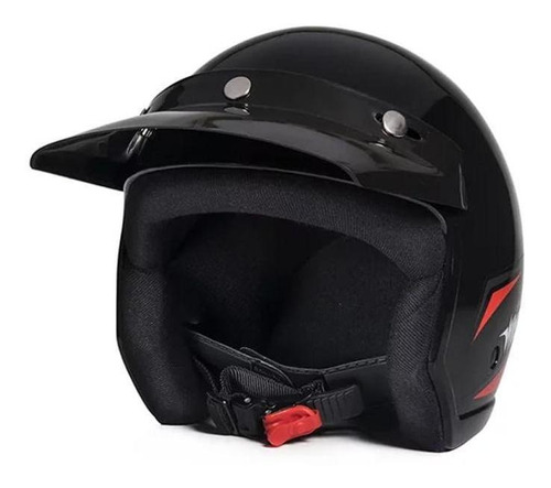 Capacete Taurus Wind Tecno Preto brilhante e vermelho Tamanho 58