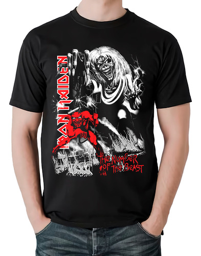 Camiseta Iron Maiden The Number Of The Beast Banda Rock 