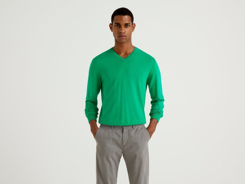 Sweater  Iconic V Green Wrangler