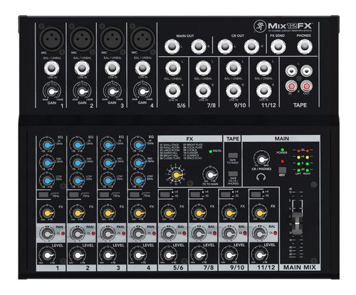 Mixer Analogo 12 Canales Mackie Mix12fx