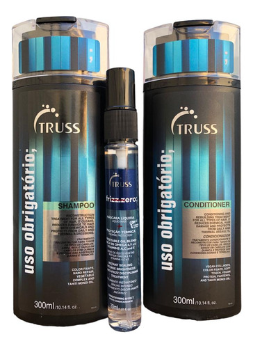 Truss Uso Obrigatório Shampoo E Cond 300ml + Frizz Zero 30ml