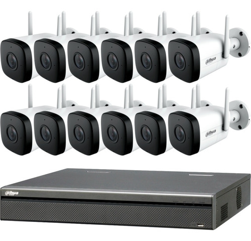 Kit Ip Seguridad Dahua Nvr 16 + 12 Camaras 4mp Wifi M3k