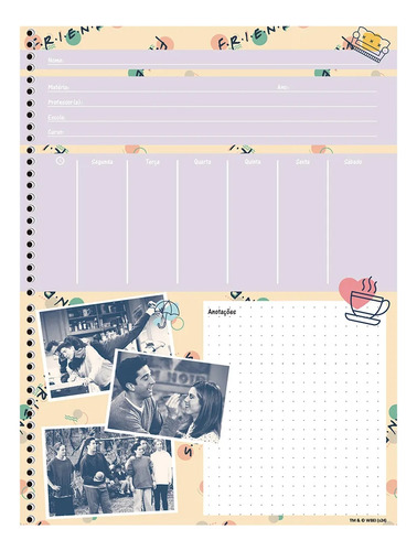 Caderno Friends 10 Matérias Univ. Espiral Animativa Capa 1