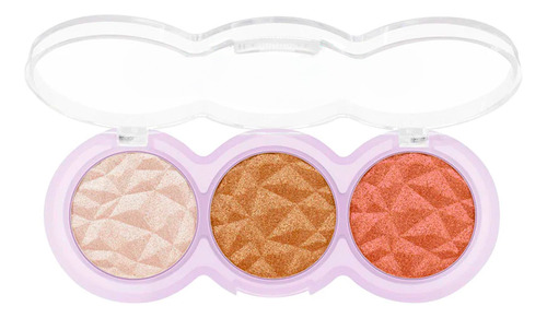 Paleta Trío De Iluminador Treble Glow Kleancolor