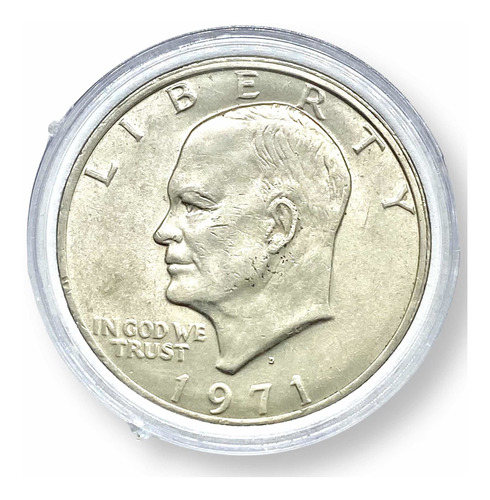 Moneda 1 Dólar 1971 D Ike Eisenhower U.s.a. Encapsulada