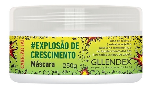 Mascara Explosao De Crescimento Gllendex 250ml Anti Caida