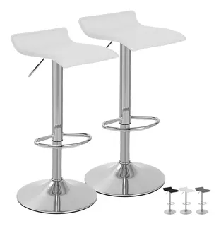 Set De 2 Bancos Ajustables De Cocina Taburete Barra Silla