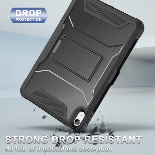 Funda Para Ipad De 10.9 Resistente Soporte Completo Negro Negro