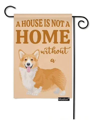 comprar Moslion Joy Corgi Banderas De Jardín De Doble Cara, Una Casa
