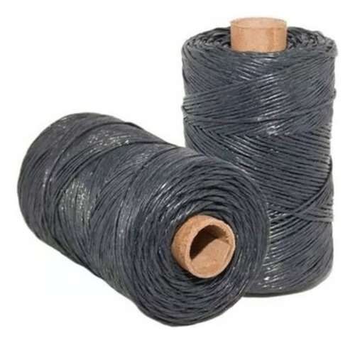 Rollo Hilo Plástico Grueso De Polipropileno Por Ovillo Gris Oscuro