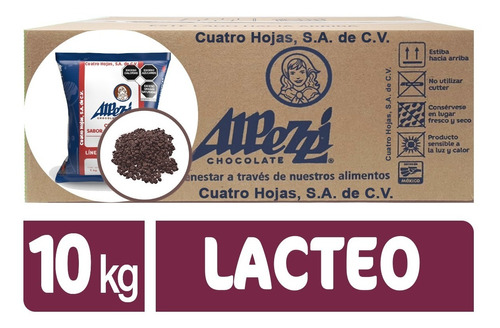 Chispas De Chocolate Lacteo Alpezzi Caja 10 Kg