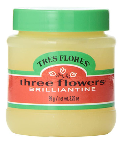 Tres Flores Pomada S&oacute;lida Brilliantina, 3.25 Oz