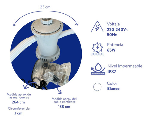 Imagen 6 de 6 de Pileta Estructural Redonda Summer Waves Con Capacidad 8364 Lts X 3.66m De Diametro X 0.91m De Alto Con Bomba Escalera Y Accesorios