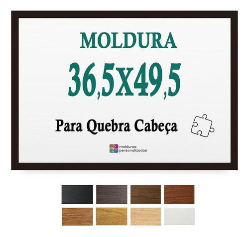 Moldura Preta 36,5x49,5 Quebra Cabeça Grow 500 Peças + Petg