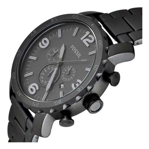 Relógio Fossil Masculino Nate Preto Fosco Jr1401/4pn C/ Nf-e