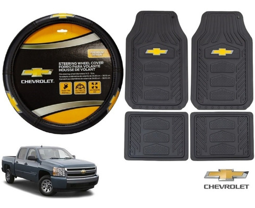 Tapetes 4pz Chevrolet + Cubrevolante C1500 Doble Cabina 2013