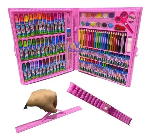 Conjunto de 150 peças de pintura para crianças, estojo de pintura infantil,  Não tóxico