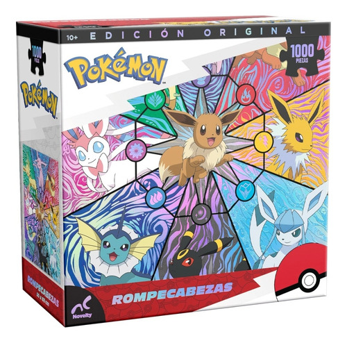 Rompecabezas Pokémon Edición Original 1000 Pzas Eevee Anime