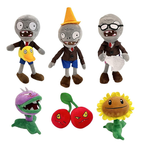 6 Piezas De Juguetes De Peluche Plants Vs Zombie, Juegos De