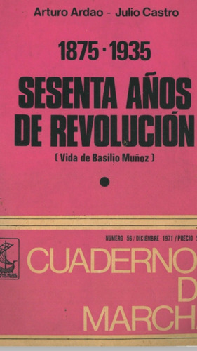 Basilio Muñoz 60 Años De Revolucion 1875 1935 Ardao 1971 