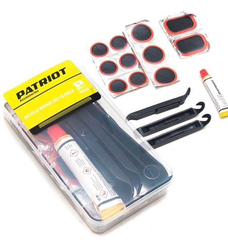 Kit Reparacion Parches Bici Patriot Saca Cubierta Solucion