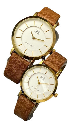 Pareja De Relojes Qyq Pulso Cuero Diferentes Colores + Envio