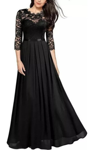 Vestido De Gasa Con Costuras De Encaje Damas De Honor Vestid