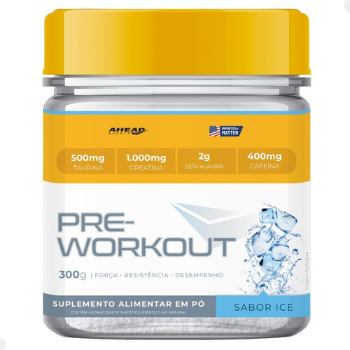 Pré Workout 300g Ahead Sports - Energia E Foco