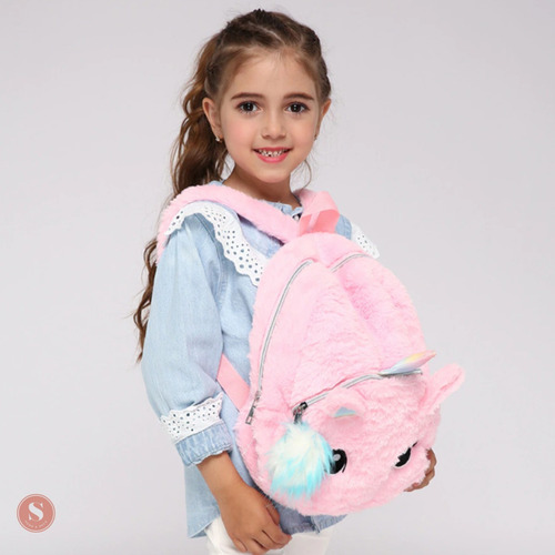 Mochila Peluche Felpa Unicornio