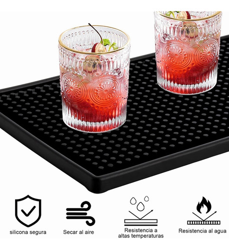 Set De 4 Piezas Tapete Para Bar Grande Barra Escurridor