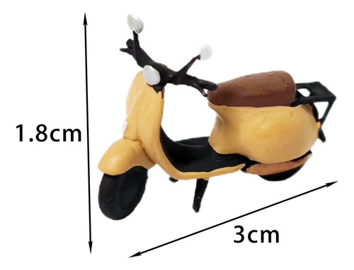 1:64 Pintada Bicicleta Y Motocicleta Street Fairy Garden