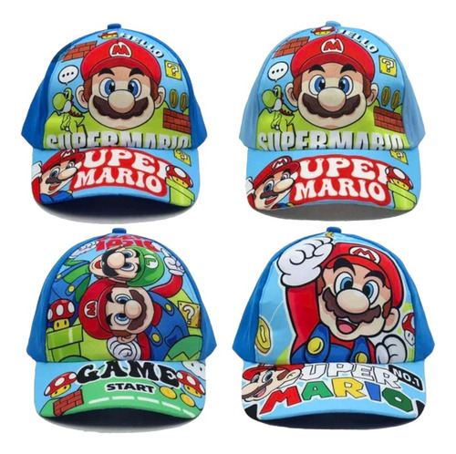 Gorra Súper Mario Bros Béisbolera Cachucha Kids Sport Ajusta